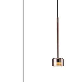 M7873/4000K  Tonic Assembly Pendant (WITHOUT PLATE) 1 Light 4000K Copper/Copper Glass